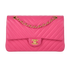 Chevron Medium Classic Double Flap, front view